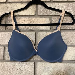 34D Pretty Blue Underwire Bra